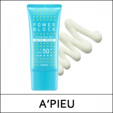 [A'Pieu] APieu ★ Big Sale 95% ★ Power Block Water Proof Fresh Sun Gel 50ml / EXP 2022.04 / FLEA / 14,800 won(16) / 0907 / 재고만