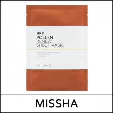 [MISSHA] ★ Big Sale 52% ★ Bee Pollen Renew Sheet Mask (25ml*5ea) 1 Pack / 15,000 won()