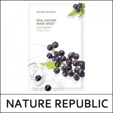 [NATURE REPUBLIC] ★ Big Sale 46% ★ Real Nature Mask Sheet [Acai Berry] 23ml*10ea / 1,000 won(5)