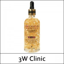 [3W Clinic] 3WClinic ⓑ Collagen & Luxury Gold Anti-Wrinkle Ampoule 100ml / Box 60 / 31101(7) / 12,500 won(R)