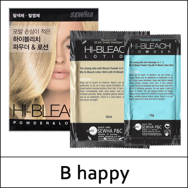 B Happy Hi Bleach Powder Lotion 10g 30ml 1 Pack Turn