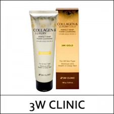 [3W Clinic] (b) Collagen & Luxury Gold Perfect Whip Foam Cleansing 180g / 9302(6) / 4,700 won(R)