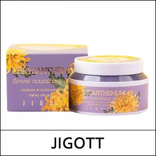 [JIGOTT] ⓢ Chrysanthemum Flower Nourishing Cream 100ml / Exp 2023.11 / 국화 플라워 너리싱 크림 / 6399(9) / 500 won(R)