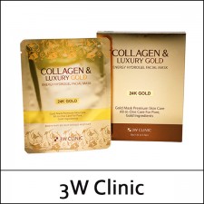 [3W Clinic] 3WClinic ⓑ Collagen & Luxury Gold Energy Hydrogel Facial Mask (30g*5ea) 1 Pack / Box 60 / 0501(5) / 5,500 won(R)