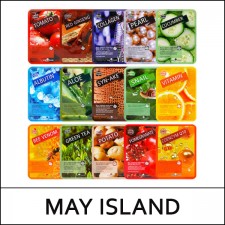 [MAY ISLAND] MAYISLAND ★ Sale 80% ★ ⓢ Real Essence Mask Pack (25ml*10ea) 1 Pack / Box 600 / 6101(5) / 10,000 won(5) / # Red Ginseng / Syn-ake Sold Out