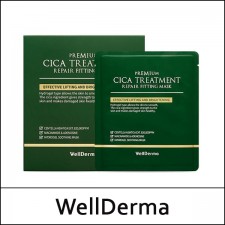 [WellDerma] ★ Sale 84% ★ (jh) Premium Cica Treatment Repair Fitting Mask (25g*4ea) 1 Pack / Box 40 / 5901(7) / 65,000 won() / 재고