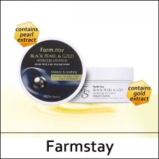 [Farmstay] Farm Stay ⓐ Black Pearl & Gold Hydrogel Eye Patch 90g(60ea) 1 Pack / ⓢ 8415(9) / 5,600 won(R) / Sold Out