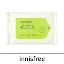 [innisfree] ★ Sale 25% ★ (tt) Apple Seed Lip & Eye Remover Tissue 30 sheets / 4,000 won(60)