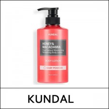 [KUNDAL] ★ Sale 46% ★ (js) Honey & Macadamia Pure Natural Moisturizing Refreshing Body Lotion 500ml / #Baby Powder / 4601(0.8) / 12,900 won()