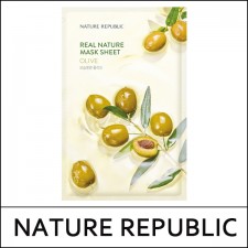 [NATURE REPUBLIC] ★ Big Sale 65% ★ (hp) Real Nature Mask Sheet [Olive] 23ml * 9ea / EXP 2025.03 / 1,000 won(5) 