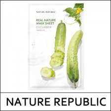 [NATURE REPUBLIC] ★ Big Sale 46% ★ (hp) Real Nature Mask Sheet [Cucumber] 23ml * 10ea / 1,000 won(5) / 1215-28