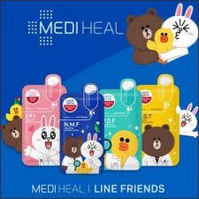 [MEDIHEAL][Line Friends] ★ Big Sale 80% ★ NMF Aquaring Ampoule Mask (27ml*10ea) 1 Pack / Box 50 / EXP 2023.01 / FLEA / 30,000 won(5) / 재고만
