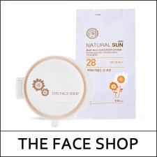 [THE FACE SHOP] ★ Big Sale 45% ★ Natural Sun Eco Baby Mild Sun Cushion Refill 15g / 교체용 / 14,000 won(25) / 판매저조