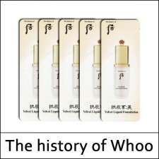 [The History Of Whoo] (sg) Gongjinhyang Mi Velvet Liquid Foundation [#21] 1ml*120ea(Total 120ml) / 451(41)02(7) / 18,480 won(R) / Sold out