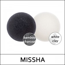 [MISSHA] ★ Sale 45% ★ Natural Soft Jelly Cleansing Puff 1ea / #White Clay / 3,000 won(55)