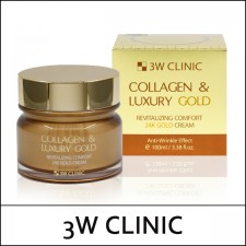[3W Clinic] (b) Collagen & Luxury Gold Revitalizing Comfort 24K Gold Cream 100ml / Box 48 / 6515(6) / 6,400 won(R)