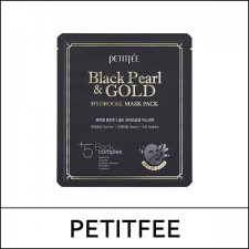 [Petitfee] ★ Big Sale 95% ★ ⓢ Black Pearl & Gold Hydrogel Mask Pack (32g*5ea) 1 Pack / EXP 2023.10 / FLEA / 20,000 won(6)