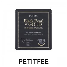 [Petitfee] ★ Sale 65% ★ (sd) Black Pearl & Gold Hydrogel Mask Pack (32g*5ea) 1 Pack / 36(06)50(6) / 20,000 won(6) 