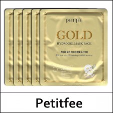 [Petitfee] ★ Sale 65% ★ (sd) Gold Hydrogel Mask Pack (32g*5ea) 1 Pack / 46(85)50(6) / 20,000 won(6) 